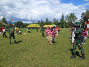 Kompak dan Harmonis, Yonif 756/WMS Gelar Lomba Kemerdekaan RI Ke-77