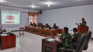 Dandim Biak Numfor Paparkan Kesiapan TMMD Ke-15 Kepada Danrem 173/PVB