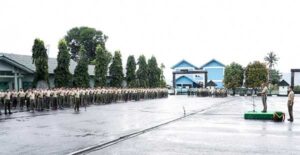 Meski Diguyur Hujan, Peringatan Haornas ke 39 Kodam Pattimura Berlangsung Khidmat