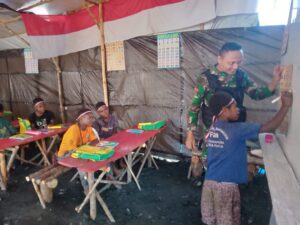 Sanggar Belajar Satgas TNI 113/JS Untuk Anak-Anak Puncak Jaya