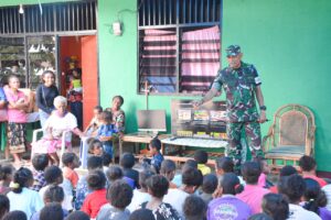 Danrem JO Sembiring Suport Generasi Muda Papua di Taman Baca Efata Kampung Sereh