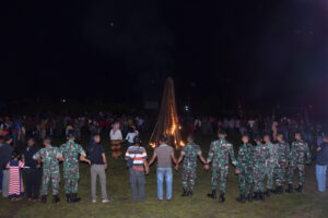 Purna Tugas, Satgas TNI 123/RW Gelar Syukuran Bersama Masyarakat Perbatasan RI-PNG