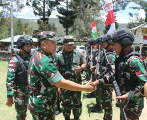 Semangati Satgas TNI 142/KJ di Papua, Pangdam Sriwijaya: Tugas Kita Bantu Kesulitan Masyarakat