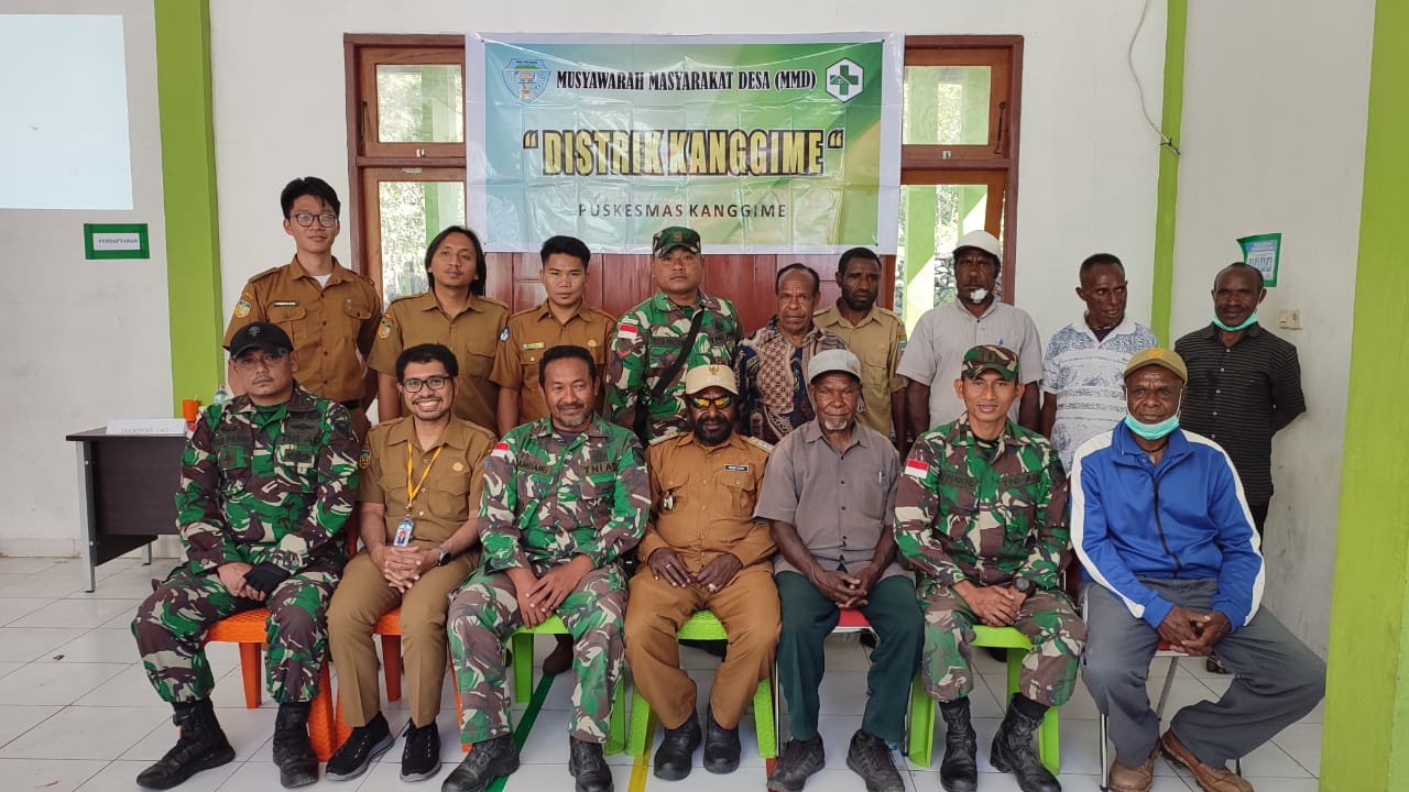 Satgas TNI 142/KJ Rakor Bersama Puskesmas Kanggime Bahas Kesehatan Lingkungan 1 WhatsApp Image 2022 09 30 at 15.45.35