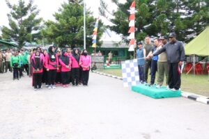 Kodim 1702/JWY Gelar Jalan Santai Bersama Forkopimda Peringati HUT TNI Ke-77