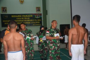 Kasrem 173/PVB Pimpin Sidang Parade Sub Panda Biak