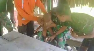 Aksi Cepat Tanggap Satgas Pamtas Yonif 132/BS Selamatkan Anak Tenggelam