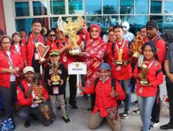 Tiba di Ambon, Istri Gubernur dan Pj. Sekda Sambut Kontingen Pesparani Maluku