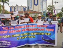 Gabungan Jurnalis Papua Serukan Tolak Pengesahan RKUHP, Begini Alasannya