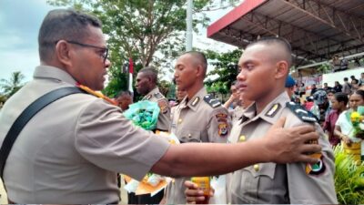 Wakapolda Hadiri Pelantikan 196 BTU Polda Papua Barat