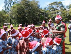 Kodim Jayawijaya-Satgas Mandala Berbagi Kasih ke Panti Asuhan Izinmo
