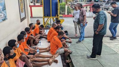 14 Tahanan Sat Narkoba Polresta Jayapura Kota Ikut VCT