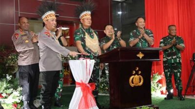 Dihadiri 3 Kepala Staf, Kapolri – Panglima TNI Resmikan Gedung Baru Polda Papua