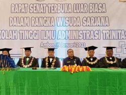 Gelar Wisuda Sarjana ke 38, Ini Harapan Gubernur Murad ke STIA Trinitas Ambon