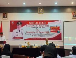 Pemkot Ambon Gelar Sosialisasi Perwali Terkait NJOP PBB dan Stimulan Bagi Wajib Pajak