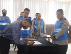 Polda PB Gelar Pengambilan Sumpah dan Teken Pakta Integritas Penerimaan SIPSS T.A 2023