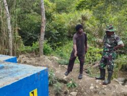 Koramil Kurulu Jawab Kebutuhan Air Bersih Masyarakat Kampung Jikwa