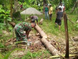 Babinsa Ramil 1506-02/Leksula Sigap Bantu Masyarakat, Wujudkan Semangat Kebersamaan