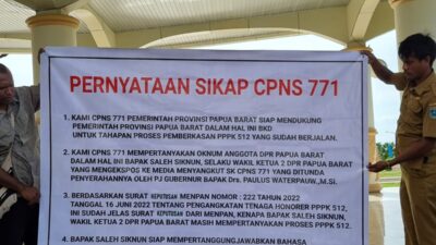 CPNS 771 dan PPPK 512 Pemprov Papua Barat Nyatakan Sikap