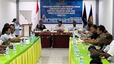 Kantor Imigrasi Biak Gelar Rapat Timpora Tingkat Distrik se-Kabupaten Nabire