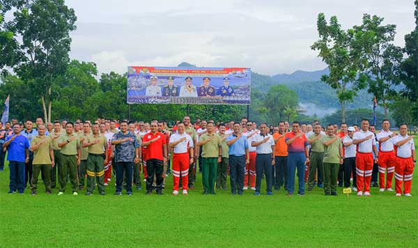 Pangdam 16 PTM Olahraga Bersama TNI Polri