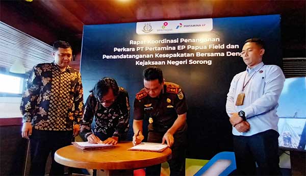 SKK Migas Pamalu KKKS Pertamina Teken PKS Kejari Sorong
