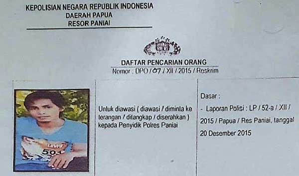 Ramadan Umar Buronan 8 Tahun Bunuh Brimob di Paniai