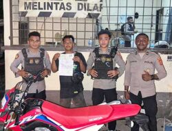 Sempat Hilang, Polisi Berhasil Kembalikan Motor Milik Warga Kota Jayapura