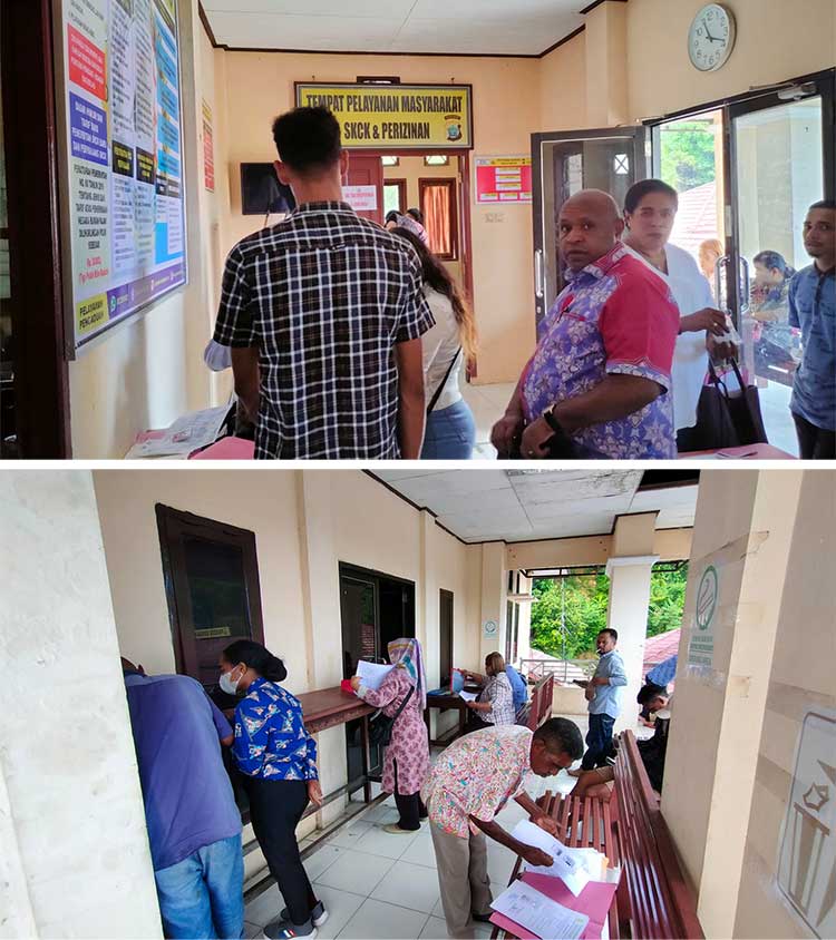 Jelang 1 Mei, Polresta Sorong Kota Dipadati Bacaleg Urus SKCK 2 Polresta Sorong Kota Urus SKCK2