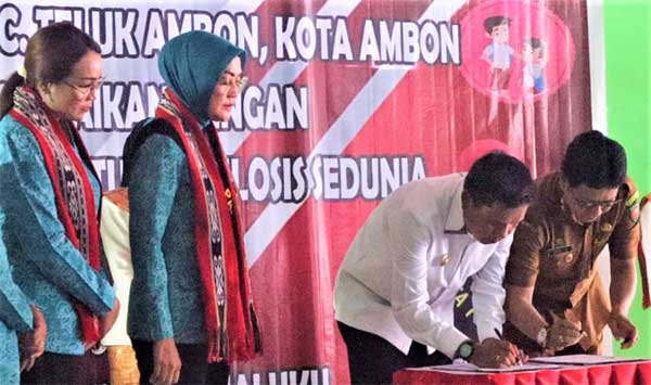 Widya Mura d Launching Pojok Stunting Negeri Lahan