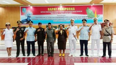 DPRD Gelar Paripurna Penyampaian Catatan-Rekomendasi LKPJ Bupati Biak 2022