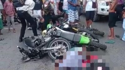 Diduga Dipengaruhi Miras, Terjadi Tabrakan Beruntun Dua Pengendara Luka