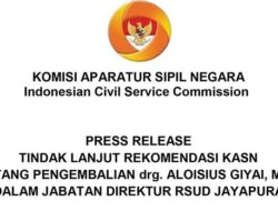 KASN Sampaikan Pernyataan Resmi Soal Alo Giyai Kembali Jabat Direktur RSUD Jayapura