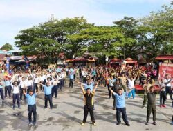 Sambut Hari Bhayangkara ke 77, Polres Biak Gelar Olahraga Bersama