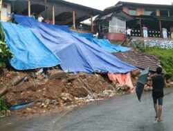 Longsor Timpa Café Panorama, BPBD Kota Bantu Terpal Antisipasi Longsor Susulan