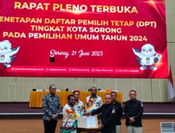 DPT Kota Sorong 205.507 Pemilih Untuk Pemilu 2024, KPU : Data Sudah Valid