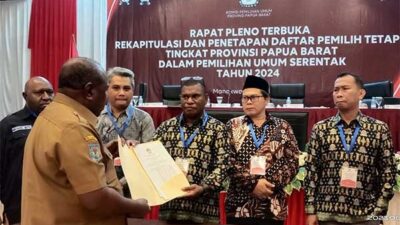 KPU Papua Barat Resmi Tetapkan DPT Pemilu 2024, Ini Sebarannya