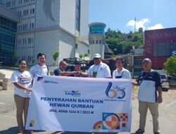 PT. Taspen Cabang Jayapura Serahkan Hewan Qurban 1 Ekor Sapi