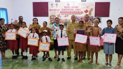 HAN 2023, DP3AKB Gandeng PT Astra Internasional Beri Beasiswa bagi 90 Anak di Biak