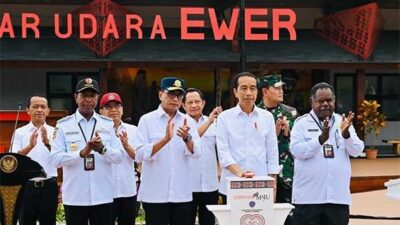 Tiba di Asmat, Presiden Jokowi Resmikan Pengembangan Bandara Ewer