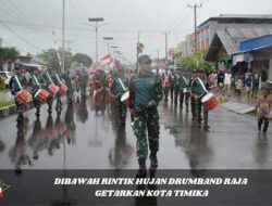 Drumband Raja Ramaikan Karnaval Pemda Mimika Sambut HUT ke 78 RI