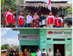 HUT RI ke-78, SMSI Bagikan Sejumlah Bendera Merah Putih dan Sprayer Elektrik