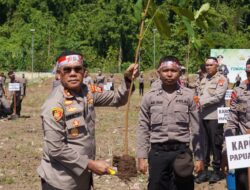 Tanam Ribuan Pohon, Polda Bersama Polres Jajaran Hijaukan PB dan PBD