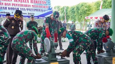 Kodam PTM Musnahkan 723 Senpi sisa konflik