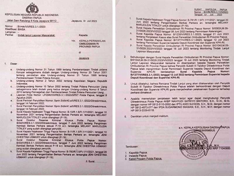 Polda Papua Surati KPK Supervisi Kasus Sentra Pendidikan Mimika, ORI Pastikan Kawal 2 Polda Papua Surat Supervisi ke KPK