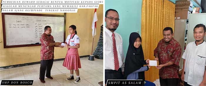 Saleh Seknun Bantu 2 Siswa di Fakfak