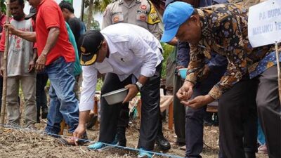 Hadiri Gerakan Tanam Kedelai 1000 Ha di Amahai, Pj Bupati Malteng Sampaikan Ini