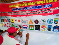 40 OKP-Ormas Gagas Deklarasi Kampanye Pemilu Damai 2024 di Manokwari