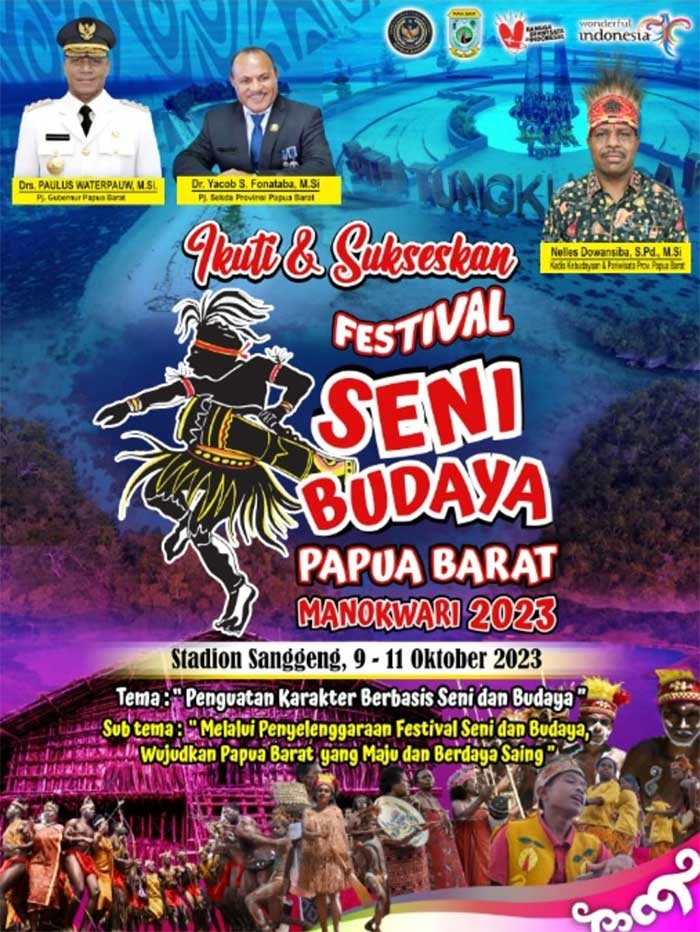 9-11 Oktober, Festival Seni Budaya VIII Papua Barat di Stadion Sanggeng Manokwari 2 Festival Seni Budaya PB