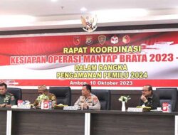 Gubernur Maluku Ikuti Rakor Kesiapan Pengamanan Pemilu 2024